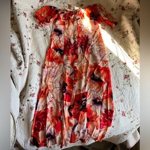 H&M puff sleeved dress floral print dress